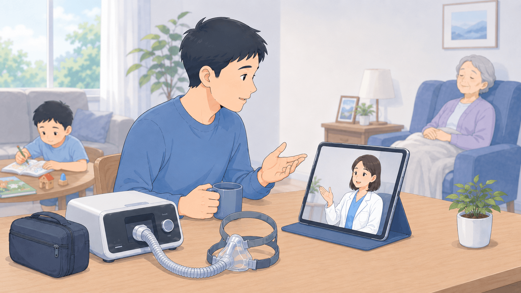子育て・介護でCPAP通院が難しいとき|ケアラーの睡眠と治療継続の重要性