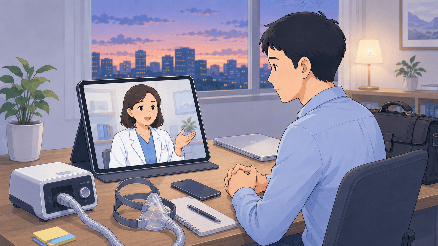 仕事が忙しくてCPAP通院できない会社員へ|睡眠時無呼吸と仕事パフォーマンスの関係も解説