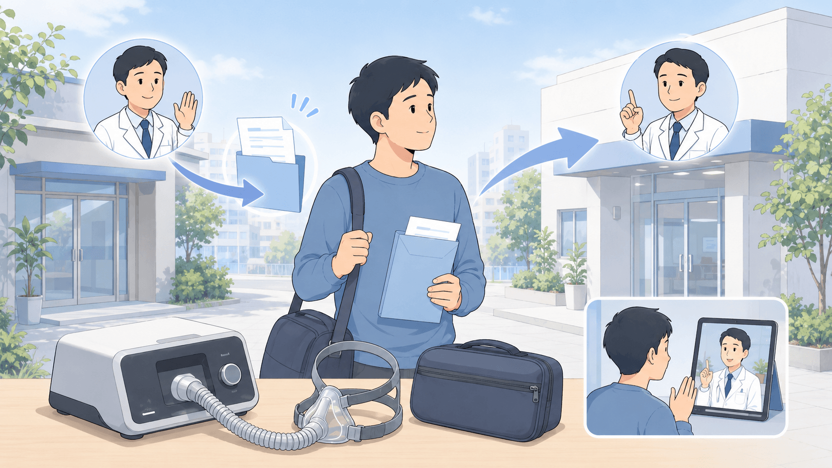 CPAP転院のやり方は?紹介状・機器の引き継ぎを5ステップで解説