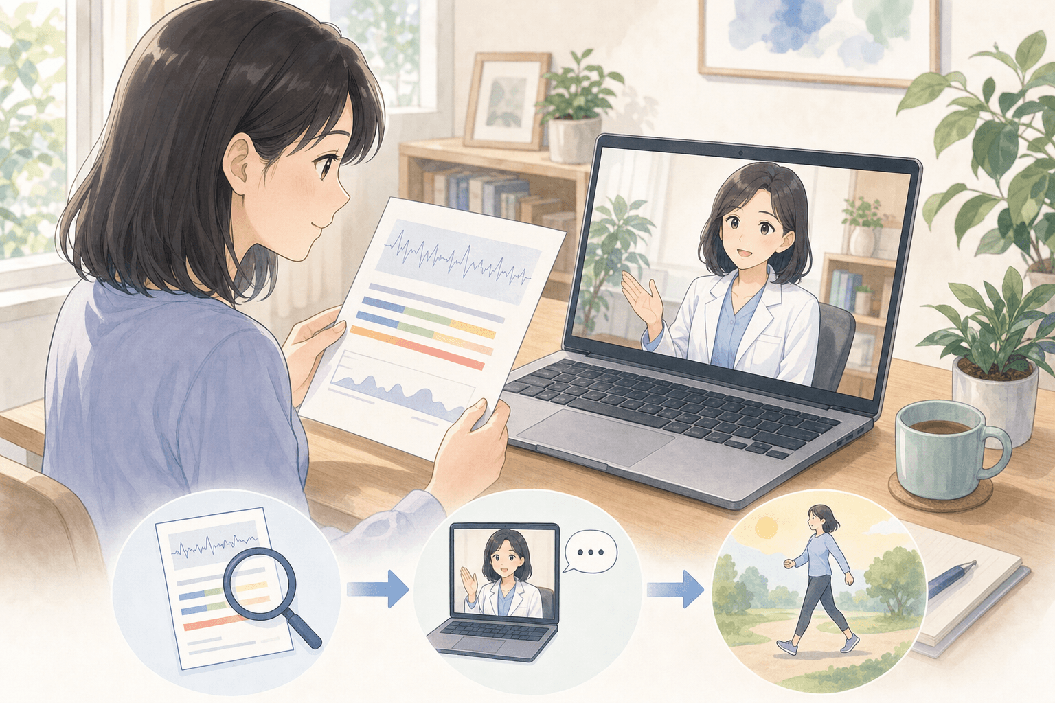 簡易検査の結果が届いたら?数値の見方と次にすべきことの判断フロー