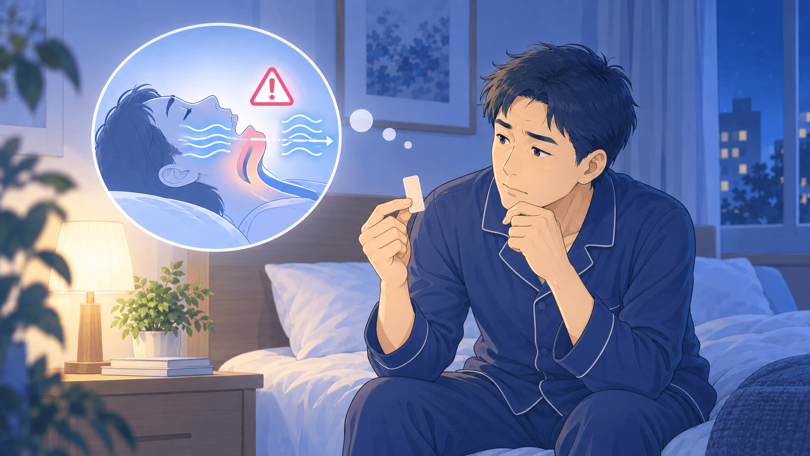 口を開けて寝る・口呼吸といびき|「口テープ」は使っていい?
