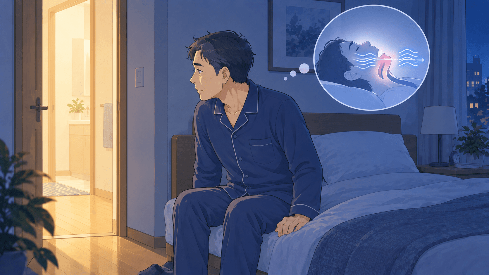 夜中に何度もトイレで起きる(夜間頻尿)と睡眠時無呼吸|見落とされやすい関係