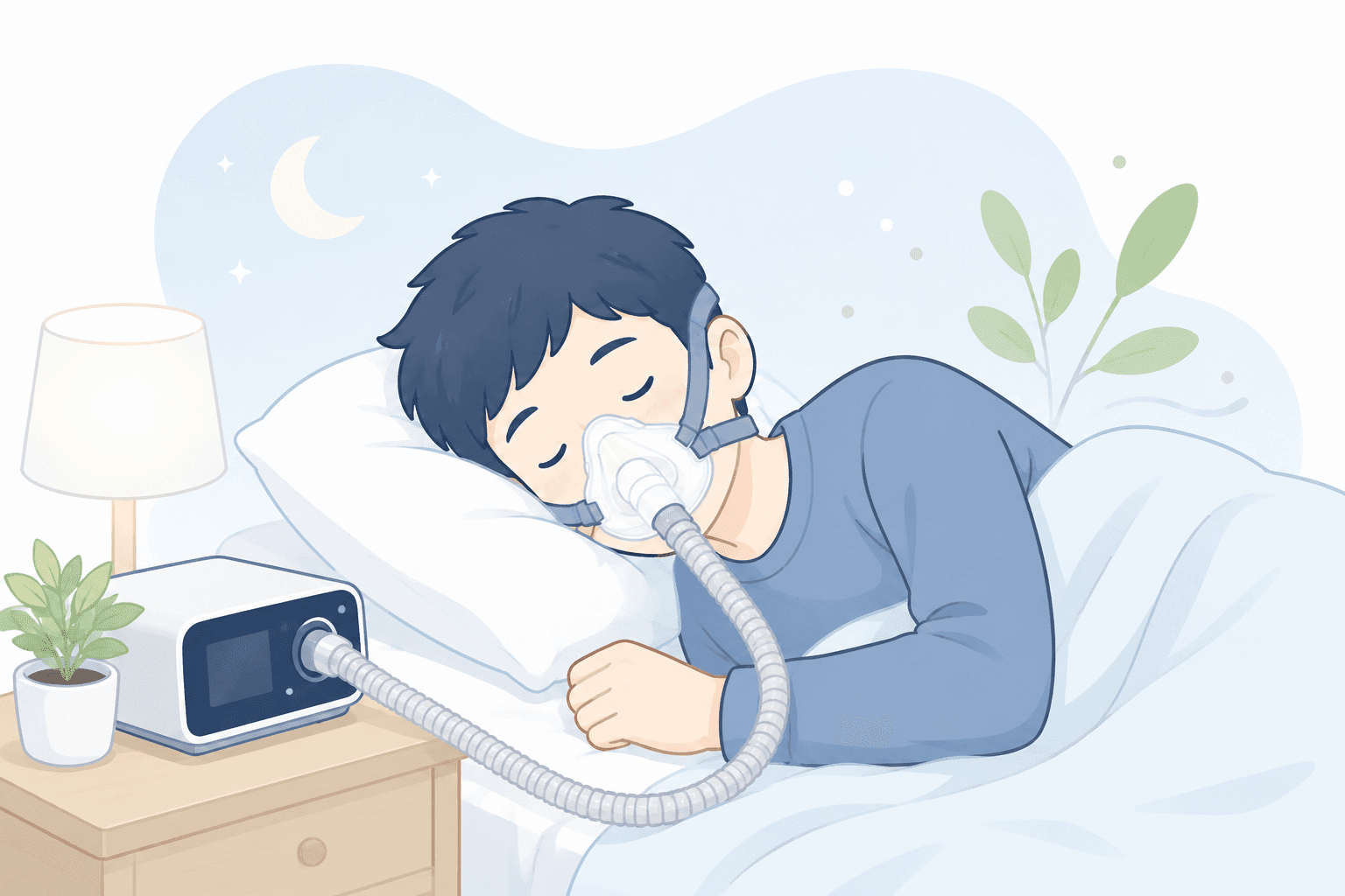CPAP治療を続けている患者のイメージ